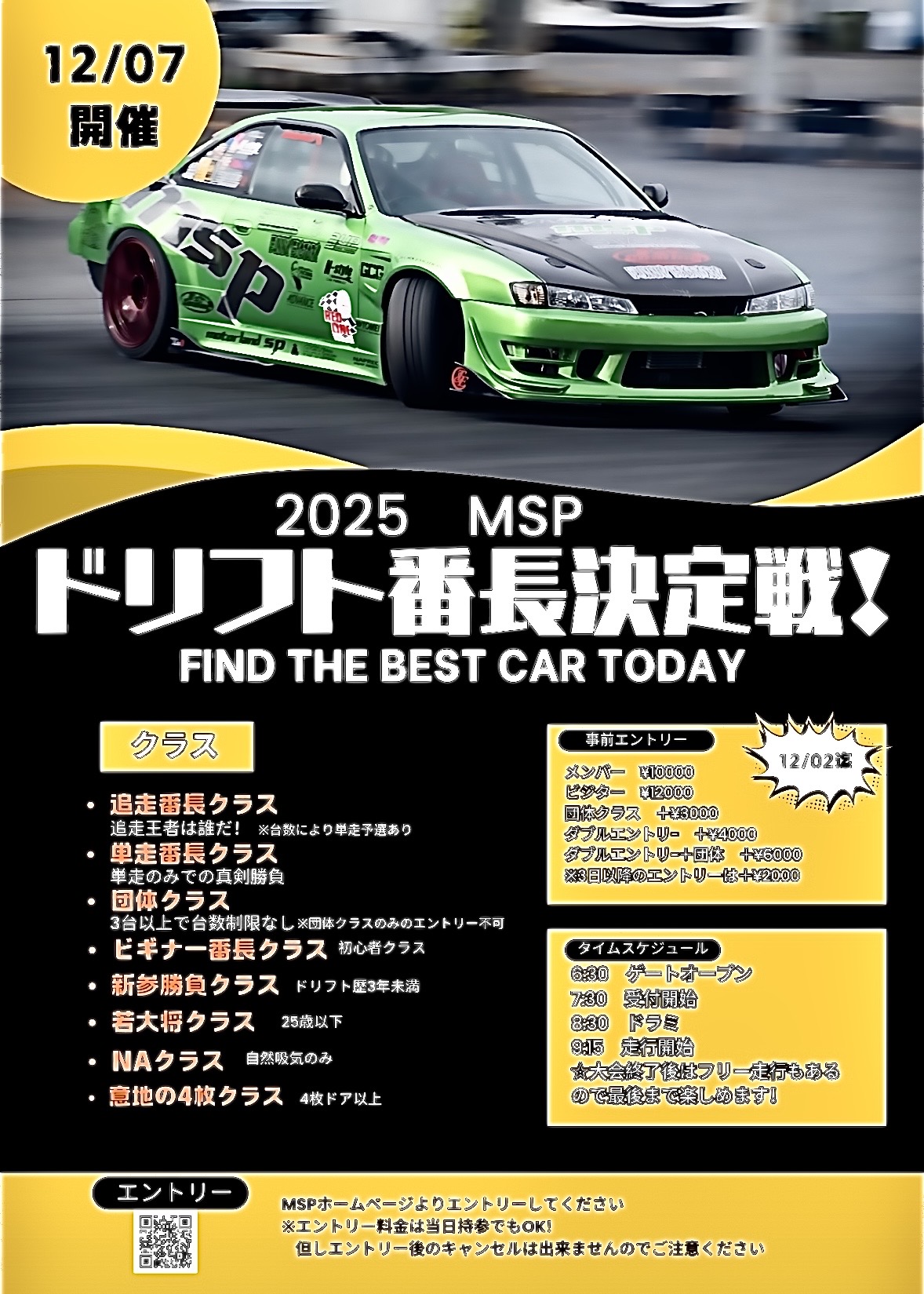 2025年　ＭＳＰドリフト番長決定戦　結果